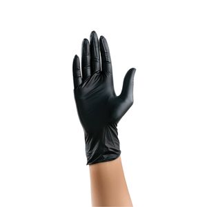 GUANTES DESECHABLES NITRILO NEGRO SIN POLVO X 100U